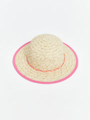 LCW Baby Bow Detailed Baby Girl Straw Hat