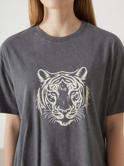 LCW Vision Crew Neck Leopard Printed Women T-Shirt