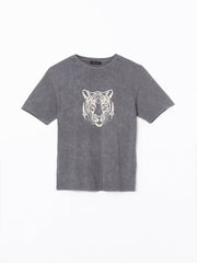 LCW Vision Crew Neck Leopard Printed Women T-Shirt