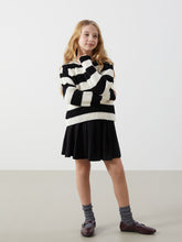 LCW Kids Black Elastic Waist Bow Detailed Girl Pleated Skirt