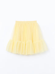 LCW Kids Yellow Elastic Waist Girl Tutu Skirt