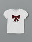 LCW Kids White Crew Neck Double Sided Sequined Girls T-Shirt