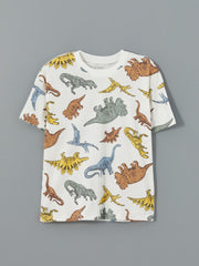 LCW Kids Dinosaur Printed Boy T-Shirt And Shorts 2-Pack