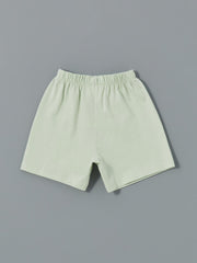 LCW Baby Crew Neck Dinosaur Printed Baby Boy Shorts Pajama Set 2-Piece