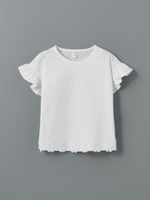 LC WAIKIKI White Crew Neck Short Sleeve Basic Girls T-Shirt