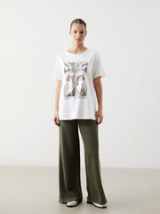 LCW Classic Crew Neck Printed Women T-Shirt