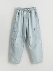 LCW Kids Elastic Waist Boy Cargo Jean Trousers