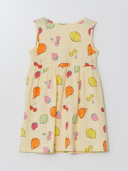 LCW Kids Crew Neck Floral Girls Cotton Dress