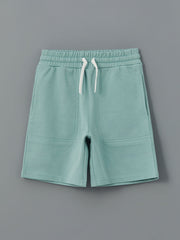 LCW Kids Ecru Crew Neck Boy T-Shirt and Shorts