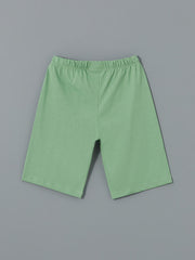 LCW Kids White Crew Neck Boy Shorts Pajama Set