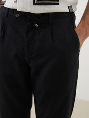 Slim Fit Linen Blend Men Trousers