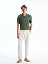 Slim Fit Linen Blend Men Trousers