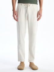 Slim Fit Linen Blend Men Trousers