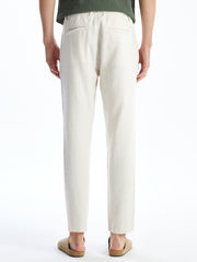 Slim Fit Linen Blend Men Trousers