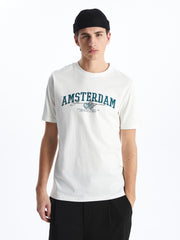 Xside- Crew Neck Amsterdam Printed Combed Cotton Men T-Shirt
