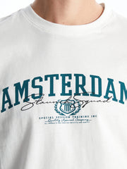Xside- Crew Neck Amsterdam Printed Combed Cotton Men T-Shirt