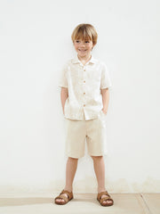 LCW Kids Resort Collar Printed Boy Shirt
