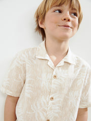 LCW Kids Resort Collar Printed Boy Shirt