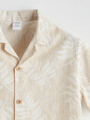 LCW Kids Resort Collar Printed Boy Shirt