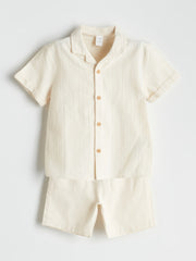 LCW Kids Linen Blend Boy Shirt And Shorts