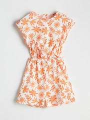 LCW Kids Crew Neck Floral GirlS Jumpsuit