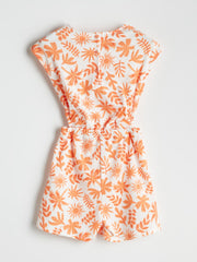 LCW Kids Crew Neck Floral GirlS Jumpsuit