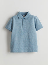 LCW Kids Polo Collar Patterned Combed Cotton BoyS T-Shirt