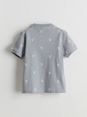 LCW Kids Judge Collar Patterned Boys Pique T-Shirt