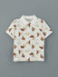 LCW Kids Polo Collar Patterned Combed Cotton Boy T-Shirt