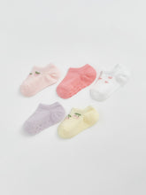 LCW Baby Printed Baby Girl Booties Socks 5-Pack