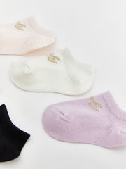 LCW Baby Printed Baby Girl Booties Socks 5-Pack