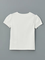 Crew Neck Floral Girls T-Shirt