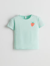 LCW Kids Crew Neck Printed Combed Cotton Baby Girl T-Shirt