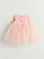 LCW Baby Baby Collar Tulle Baby Girl Dress