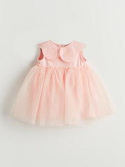 LCW Baby Baby Collar Tulle Baby Girl Dress