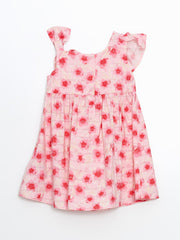 LCW Kids Crew Neck GirlS Crinkle Dress