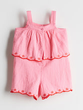 LCW Kids Square Neck Girl Jumpsuit