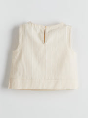 Crew Neck Girl Crop Blouse