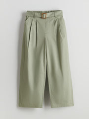 LCW Kids Elastic Waist Pleated Girls Trousers