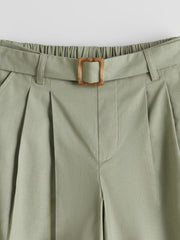 LCW Kids Elastic Waist Pleated Girls Trousers