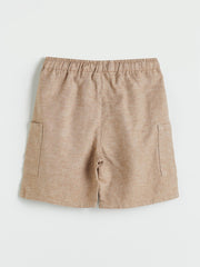 LCW Kids Elastic Waist Boy Pocket Linen Shorts