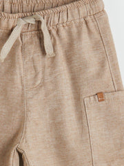 LCW Kids Elastic Waist Boy Pocket Linen Shorts