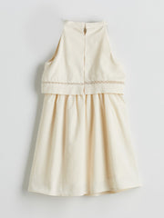 LCW Kids Halter Neck Linen Blend GirlS Dress