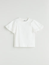 LCW Kids Crew Neck Scallop Detailed Girls T-Shirt