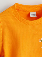 Crew Neck Girl Crop T-Shirt