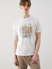 Xside Crew Neck Marseille Printed Combed Cotton Men T-Shirt