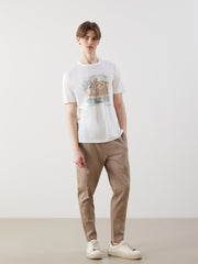 Xside Crew Neck Marseille Printed Combed Cotton Men T-Shirt