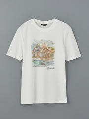 Xside Crew Neck Marseille Printed Combed Cotton Men T-Shirt