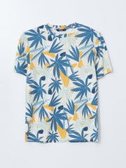 Xside Crew Neck Printed Combed Cotton Men T-Shirt