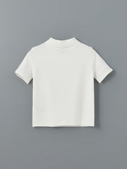 LCW Vision Ecru Polo Collar Stoned Women T-Shirt